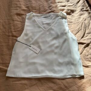 NWT Babaton Cream V-Neck Blouse